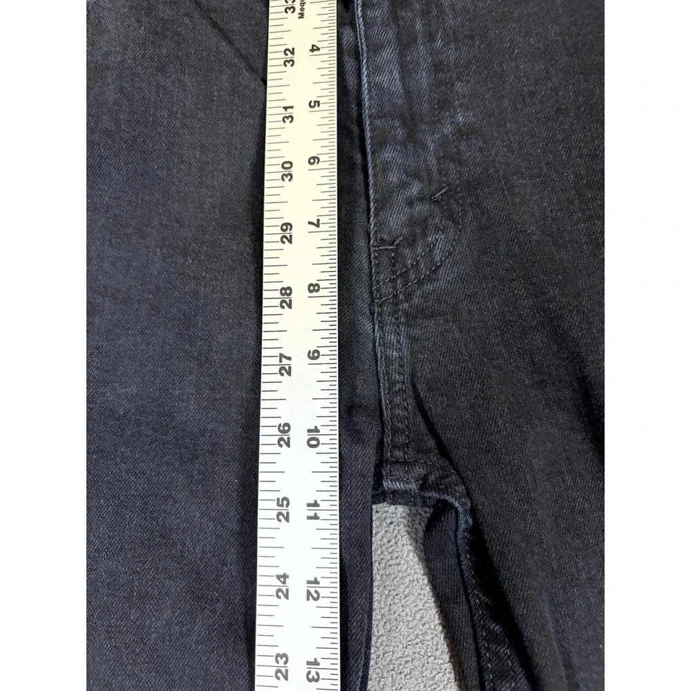 Levi's Jeans Mens 33x34 Black Denim Dark Wash Red Tab Straight Grunge Streetwear
